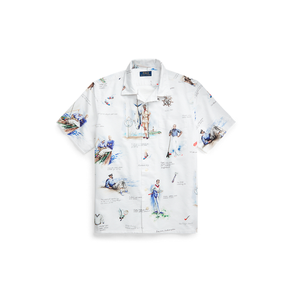 5012b Apparel Arts Sports Classic Fit Print Oxford Camp Shirt Polo Ralph Lauren 2
