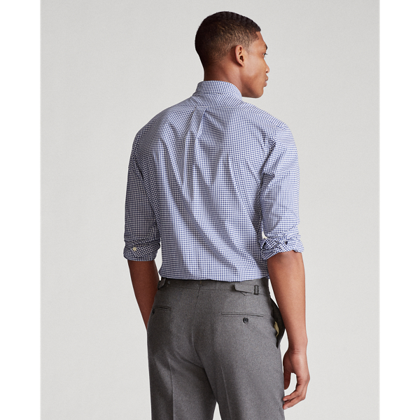 Navy/White Custom Fit Gingham Poplin Shirt Polo Ralph Lauren 4