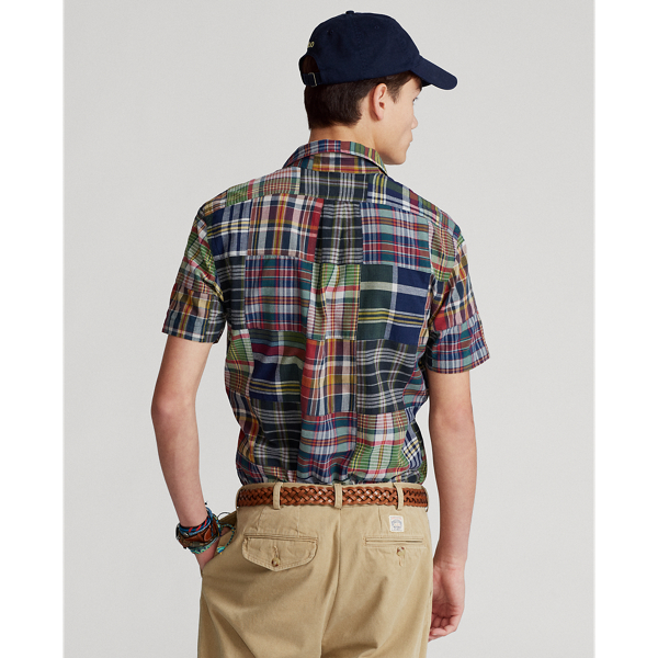 Dark Patchwork Custom Fit Patchwork Plaid Shirt Polo Ralph Lauren 5