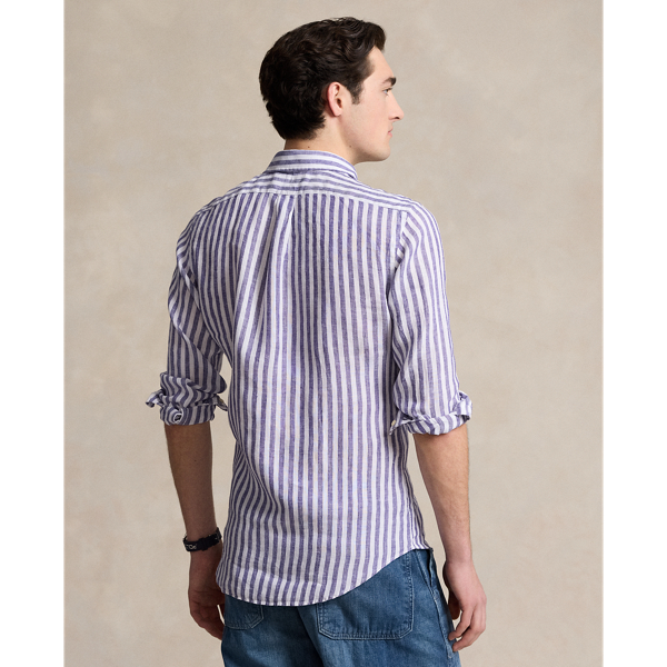 Custom Fit Striped Linen Shirt