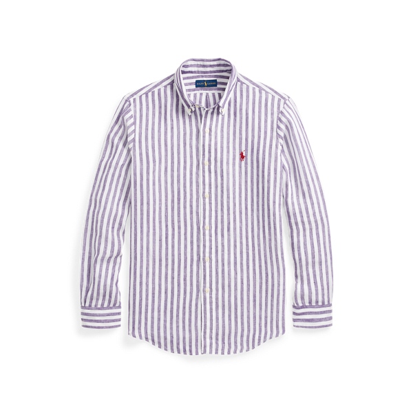 Custom Fit Striped Linen Shirt