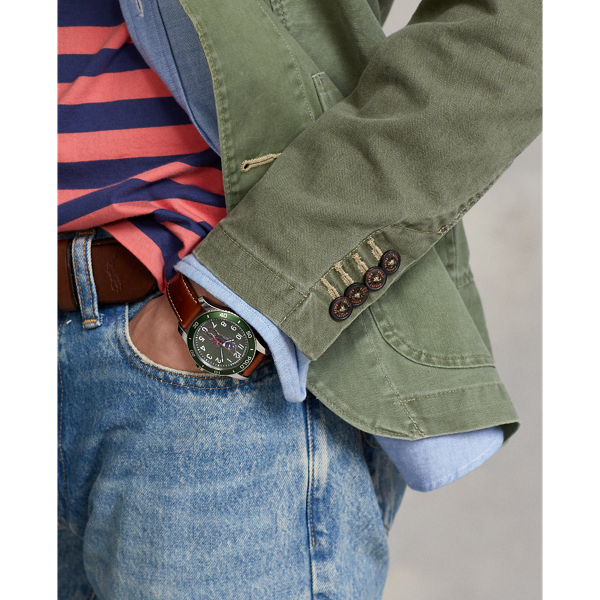 Mountain Green/Green Patchwork Herringbone Twill Sport Coat Polo Ralph Lauren 8