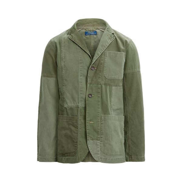 Mountain Green/Green Patchwork Herringbone Twill Sport Coat Polo Ralph Lauren 2