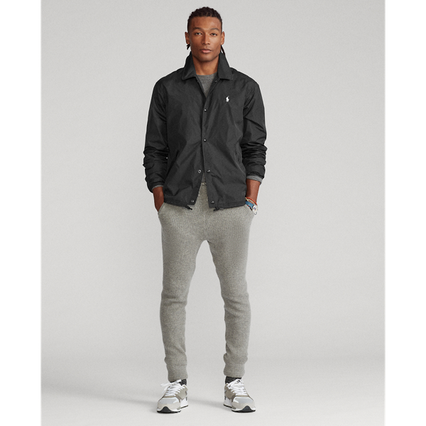 Black Water-Repellent Coach's Jacket Polo Ralph Lauren 4