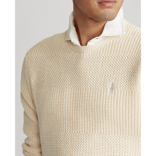 Andover Cream Textured Cotton Crewneck Jumper Polo Ralph Lauren 6