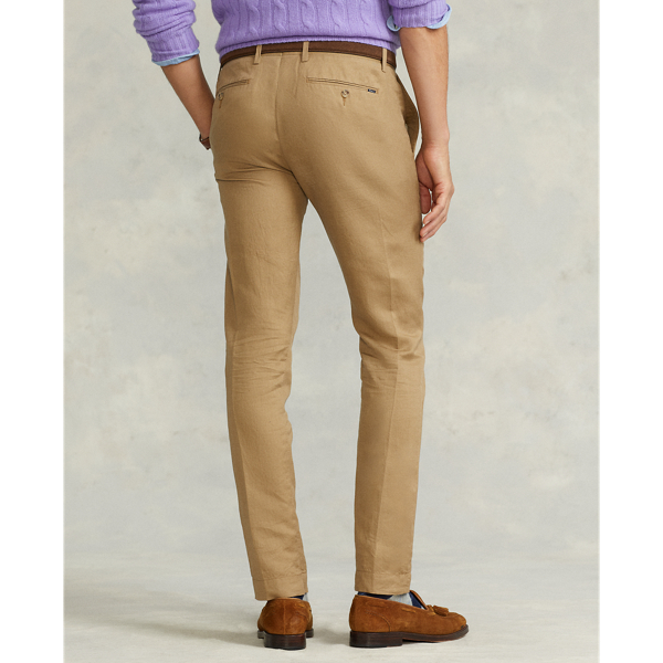 Desert Khaki Straight Fit Linen-Blend Trouser Polo Ralph Lauren 5