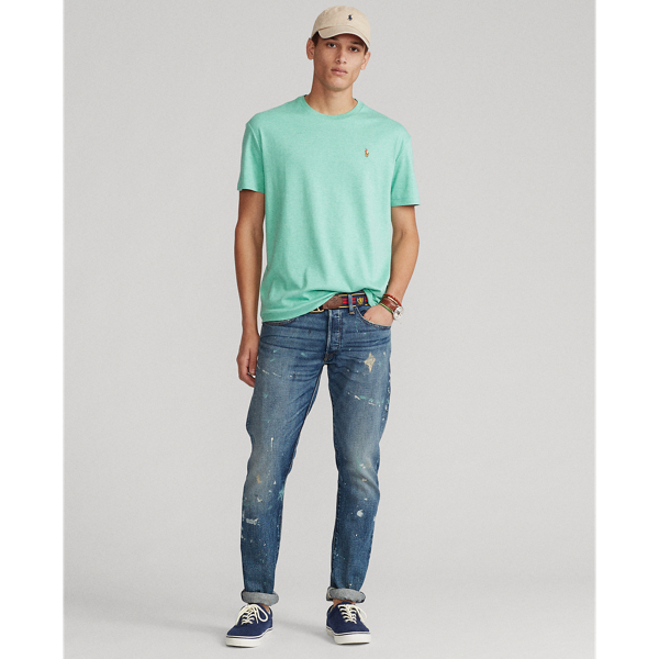 Resort Green Heather Custom Slim Fit Soft Cotton T-Shirt Polo Ralph Lauren 4