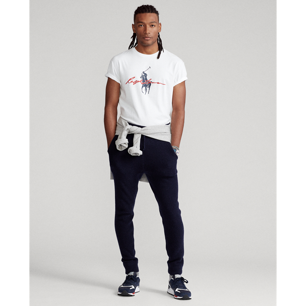 White Custom Slim Fit Big Pony T-Shirt Polo Ralph Lauren 4