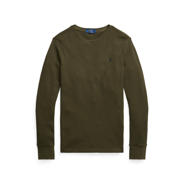 Waffle-Knit Long-Sleeve T-Shirt