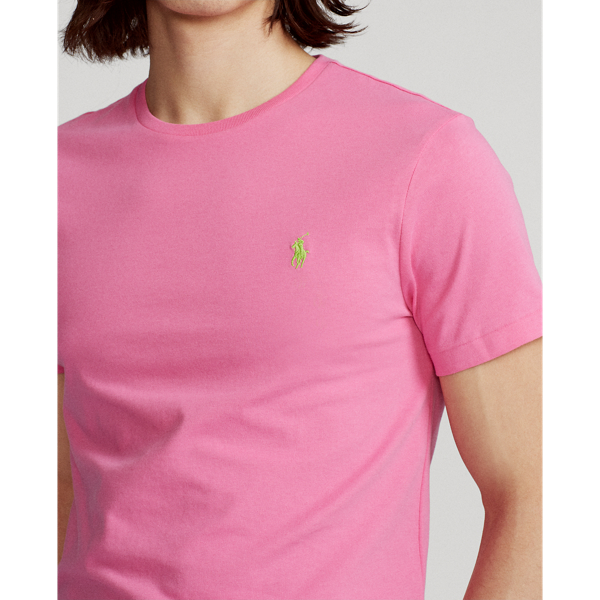 Dalia Pink Custom Slim Fit Jersey Crewneck T-Shirt Polo Ralph Lauren 6