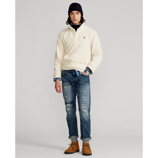 Winter Cream Fleece Mockneck Pullover Polo Ralph Lauren 3