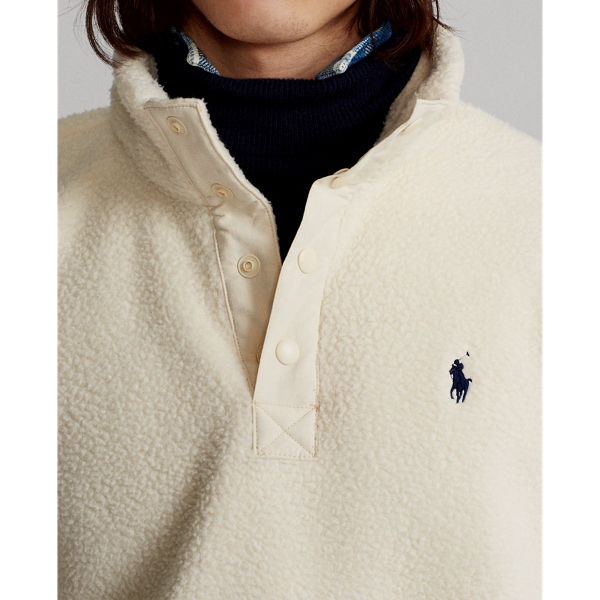 Winter Cream Fleece Mockneck Pullover Polo Ralph Lauren 6