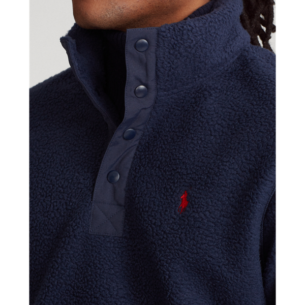 Cruise Navy Fleece Mockneck Pullover Polo Ralph Lauren 6