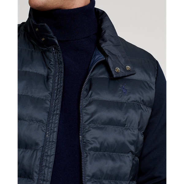 Navy Herringbone Herringbone Hybrid Mockneck Jacket Polo Ralph Lauren 6