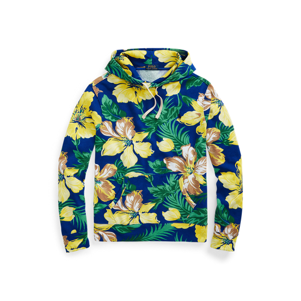 Royal Hibiscus Fronds Pri Floral-Print Spa Terry Hoodie Polo Ralph Lauren 2