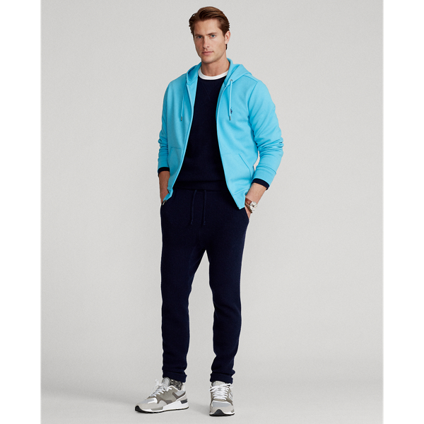 Lindsay Blue Double-Knit Full-Zip Hoodie Polo Ralph Lauren 4