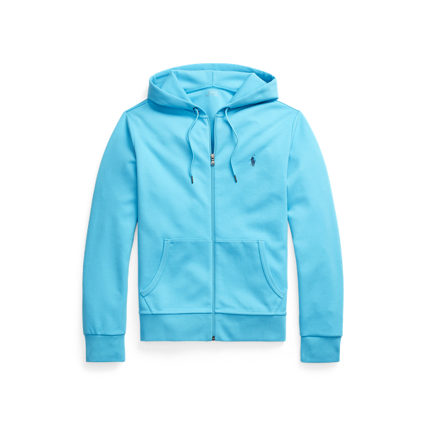 Lindsay Blue Double-Knit Full-Zip Hoodie Polo Ralph Lauren 2