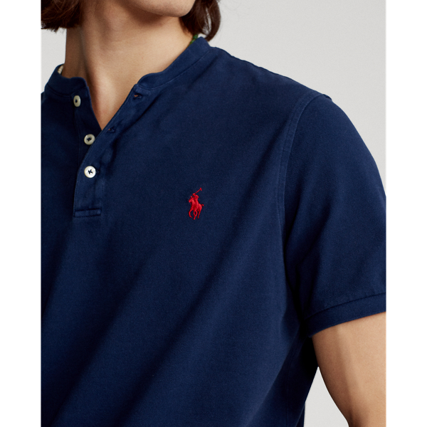Refined Navy Featherweight Mesh Henley Shirt Polo Ralph Lauren 6
