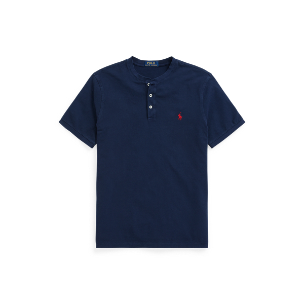 Refined Navy Featherweight Mesh Henley Shirt Polo Ralph Lauren 2