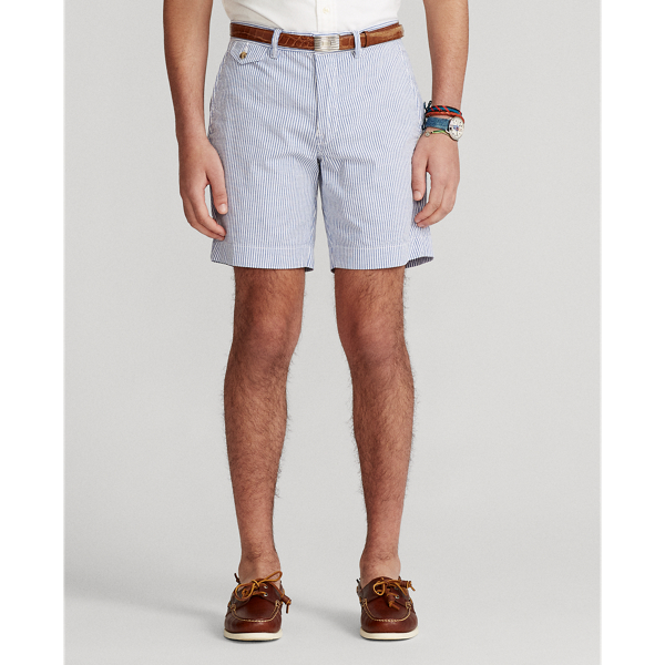 Blue/White Seersucker 20.3 cm Stretch Seersucker Short Polo Ralph Lauren 4