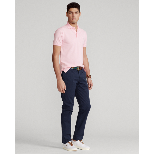 Carmel Pink Slim Fit Stretch Mesh Polo Shirt Polo Ralph Lauren 4