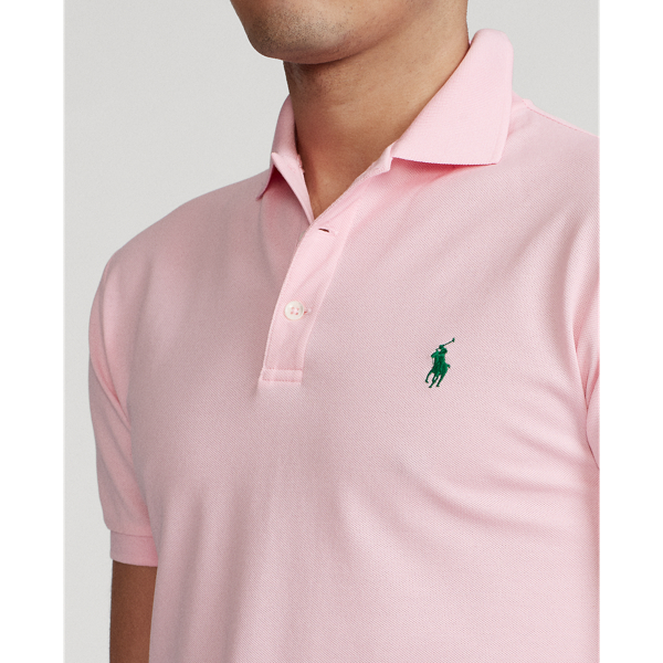 Carmel Pink Slim Fit Stretch Mesh Polo Shirt Polo Ralph Lauren 6