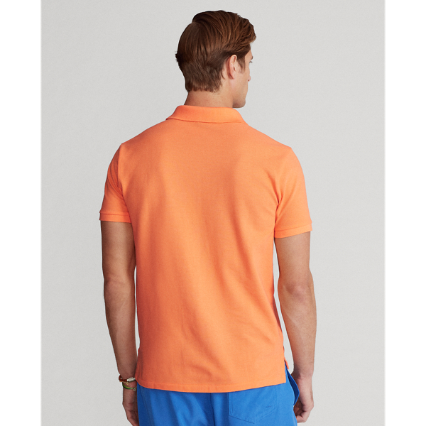 Classic Peach Custom Slim Fit Mesh Polo Shirt Polo Ralph Lauren 5