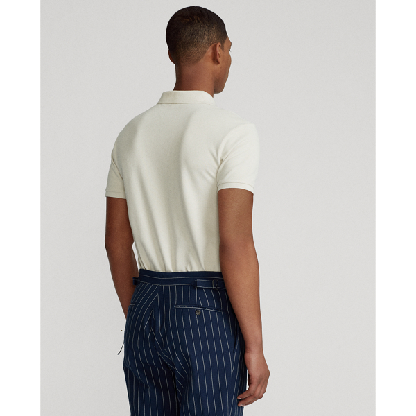Dove Grey Slim Fit Mesh Polo Shirt Polo Ralph Lauren 5