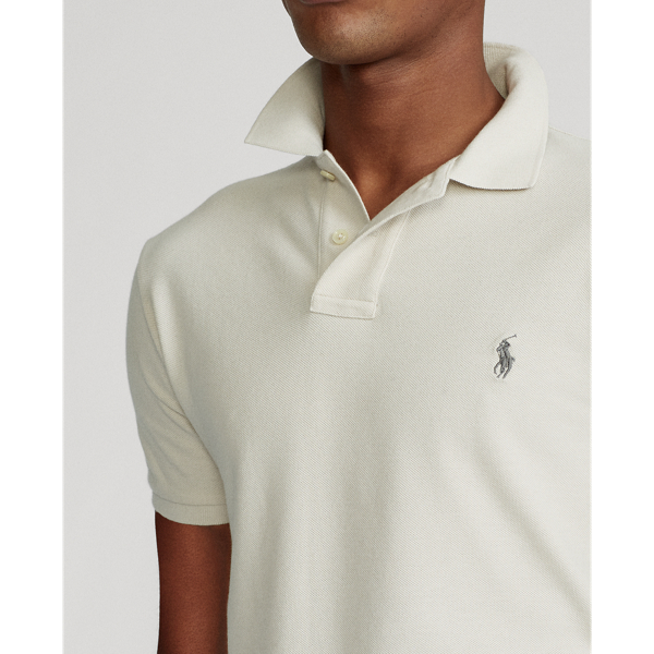 Dove Grey Slim Fit Mesh Polo Shirt Polo Ralph Lauren 6