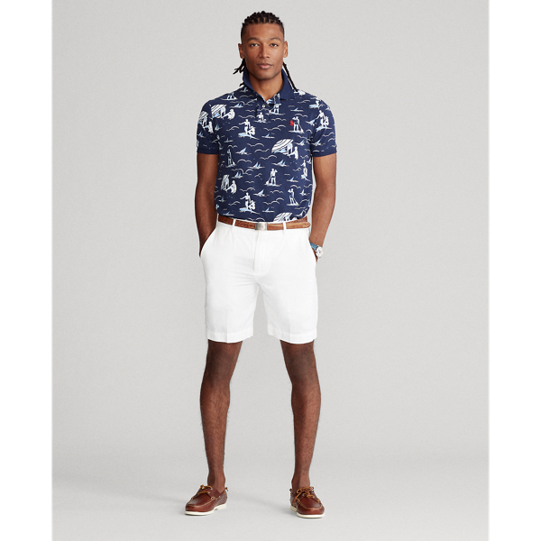 Refined Navy Deco Custom Slim Fit Swimmer Mesh Polo Shirt Polo Ralph Lauren 4