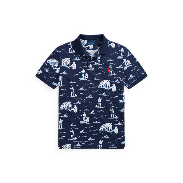 Custom Slim Fit Swimmer Mesh Polo Shirt