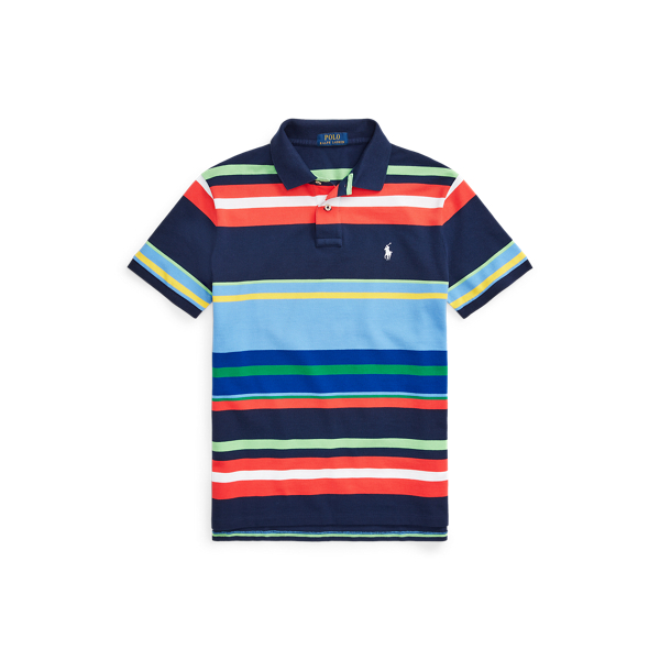 Newport Navy Multi Custom Slim Fit Striped Mesh Polo Shirt Polo Ralph Lauren 2