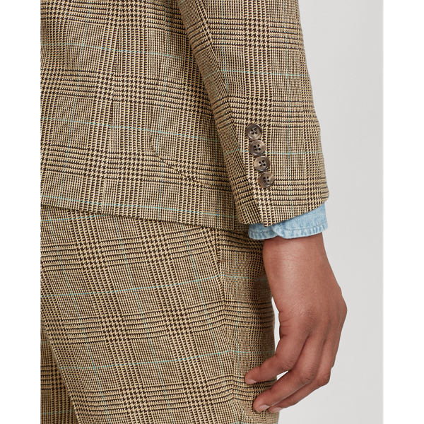 Brown/Tan Glen Plaid Glen Plaid Tweed Suit Jacket Polo Ralph Lauren 7