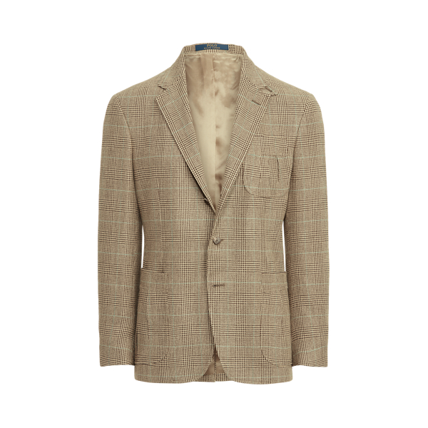 Brown/Tan Glen Plaid Glen Plaid Tweed Suit Jacket Polo Ralph Lauren 2