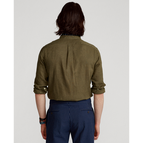 Expedition Olive Lightweight Linen Shirt Big & Tall 4