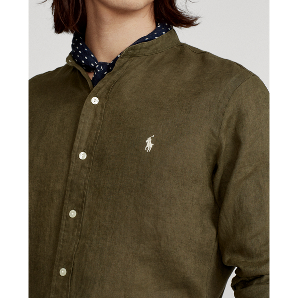 Expedition Olive Lightweight Linen Shirt Big & Tall 5