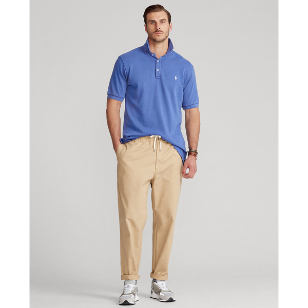 Bright Navy Spa Terry Polo Shirt Big & Tall 4