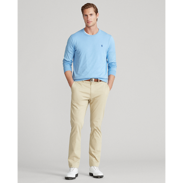Jersey de algod&oacute;n de cuello redondo Polo Golf en Azul lago 4