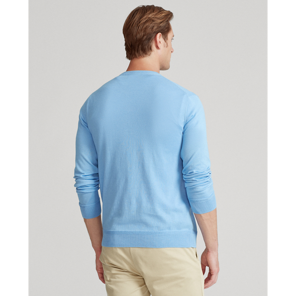 Jersey de algod&oacute;n de cuello redondo Polo Golf en Azul lago 5