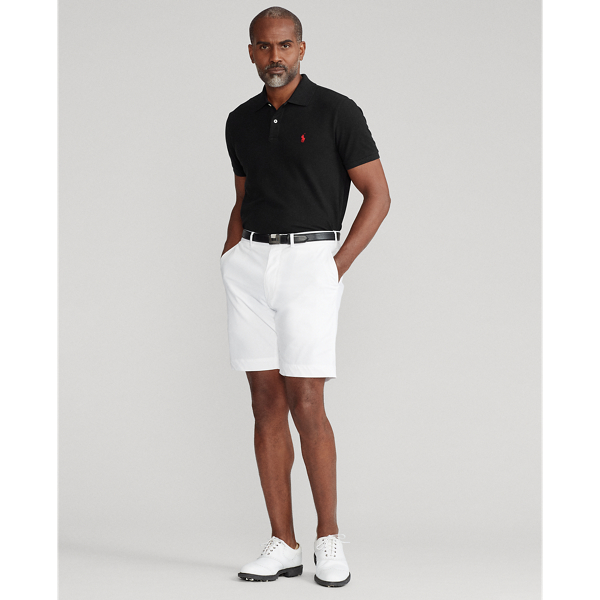 Black Custom Slim Fit Stretch Mesh Polo Shirt Polo Golf 4