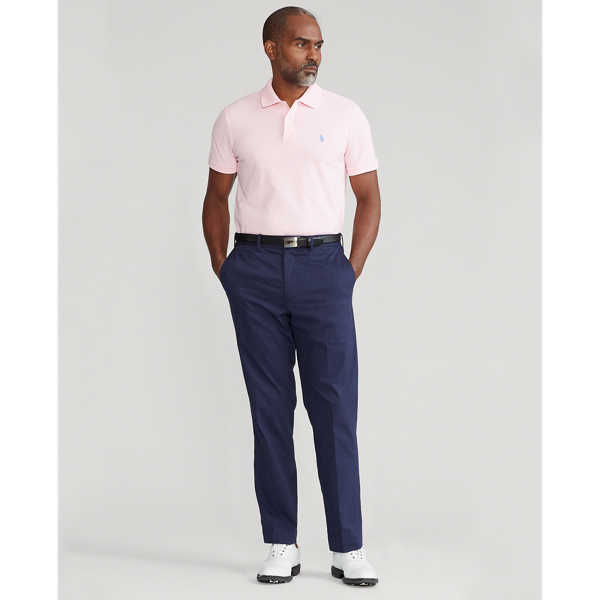 Carmel Pink Custom Slim Fit Stretch Mesh Polo Shirt Polo Golf 4