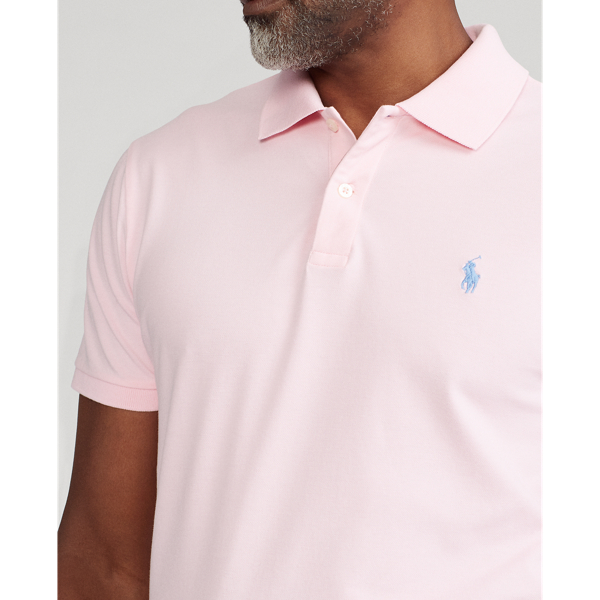 Carmel Pink Custom Slim Fit Stretch Mesh Polo Shirt Polo Golf 6