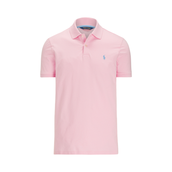 Carmel Pink Custom Slim Fit Stretch Mesh Polo Shirt Polo Golf 2