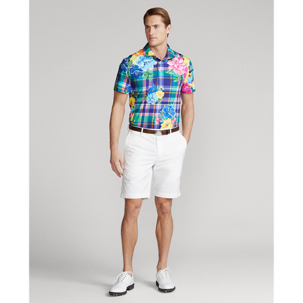 Custom Slim Fit Performance Polo Shirt RLX em Multi Mixed Madras Floral 4