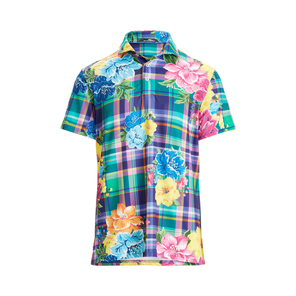 Custom Slim Fit Performance Polo Shirt RLX em Multi Mixed Madras Floral 2