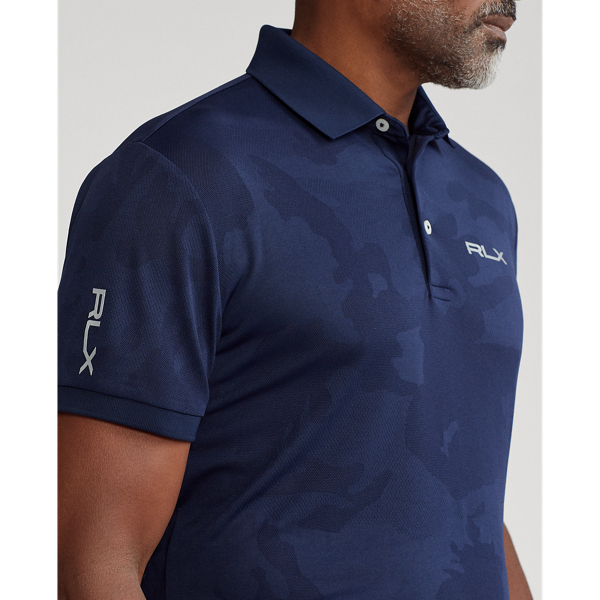 Refined Navy Camo Custom Slim Fit Performance Polo RLX 6