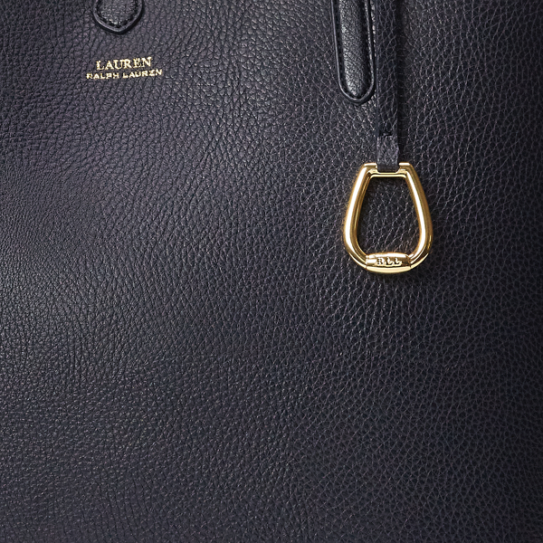 Equestrian Belt/ Navy Faux-Leather Reversible Tote Lauren 7