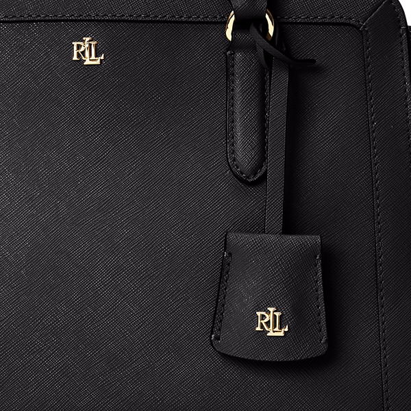 Crosshatch Leather Medium Brooke Satchel for Women | Ralph Lauren