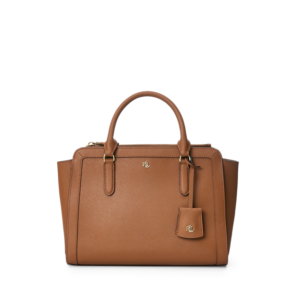 Crosshatch Leather Medium Brooke Satchel Lauren 1