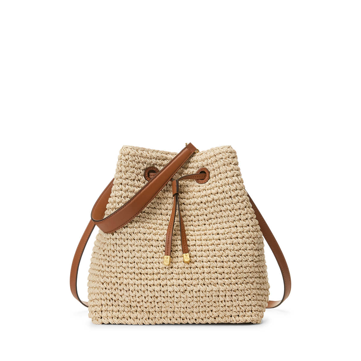 Ralph lauren straw debby drawstring bag on sale